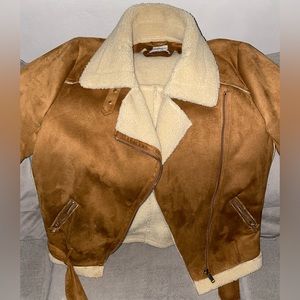 UO faux shearling jacket in great condition. Great quality. Sz Large.